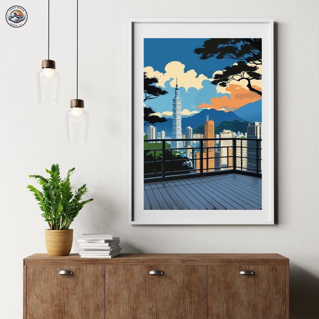 Close-up detail of the digital art's texture and colors.