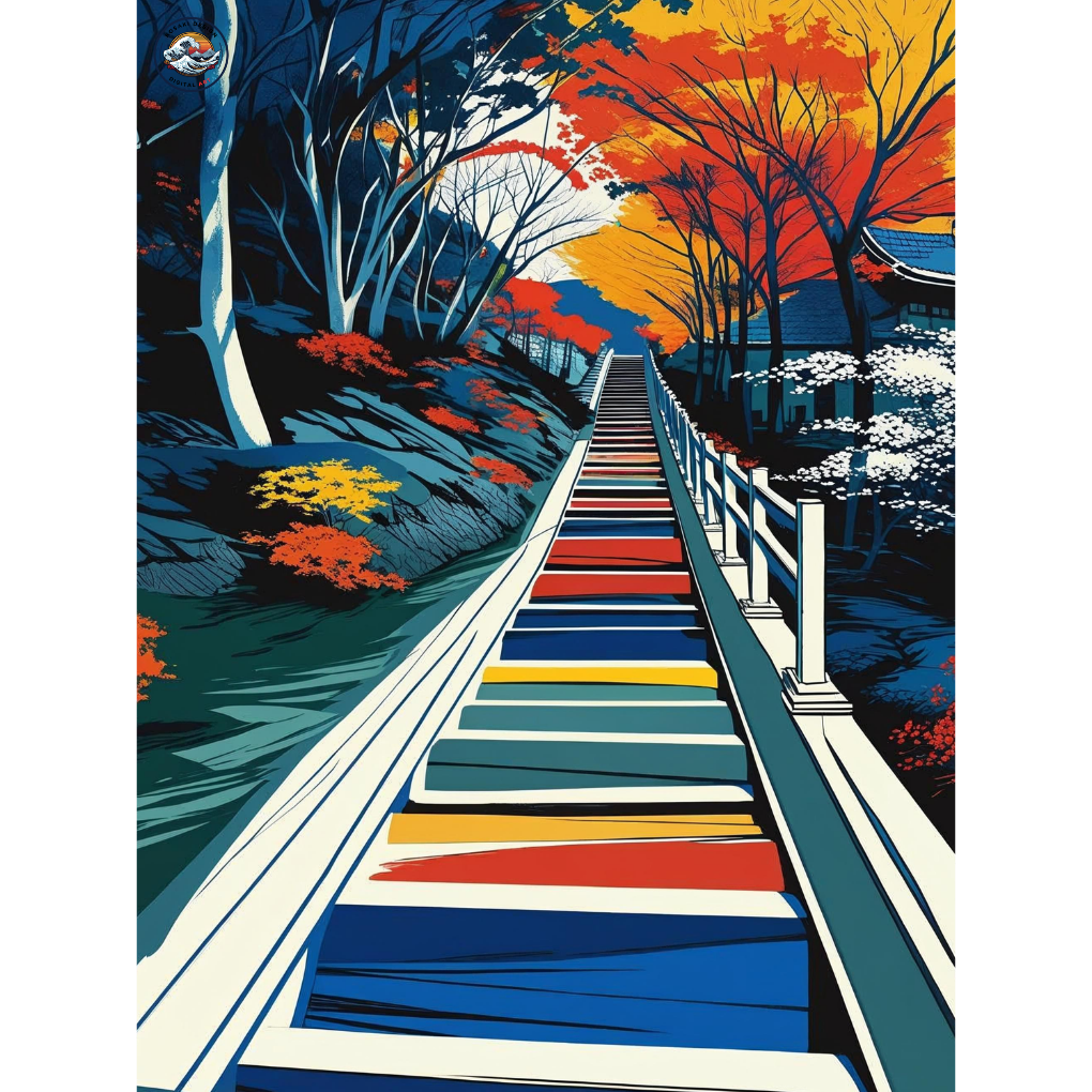 美しい野草の草原や木々を撮影するスマートフォン