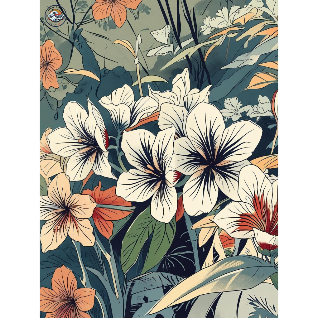 美しい野草の草原や木々を撮影するスマートフォン