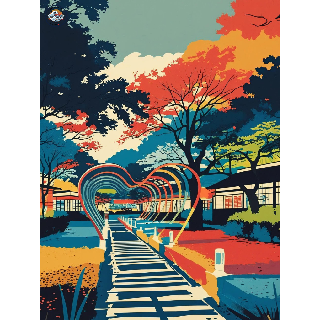 美しい野草の草原や木々を撮影するスマートフォン