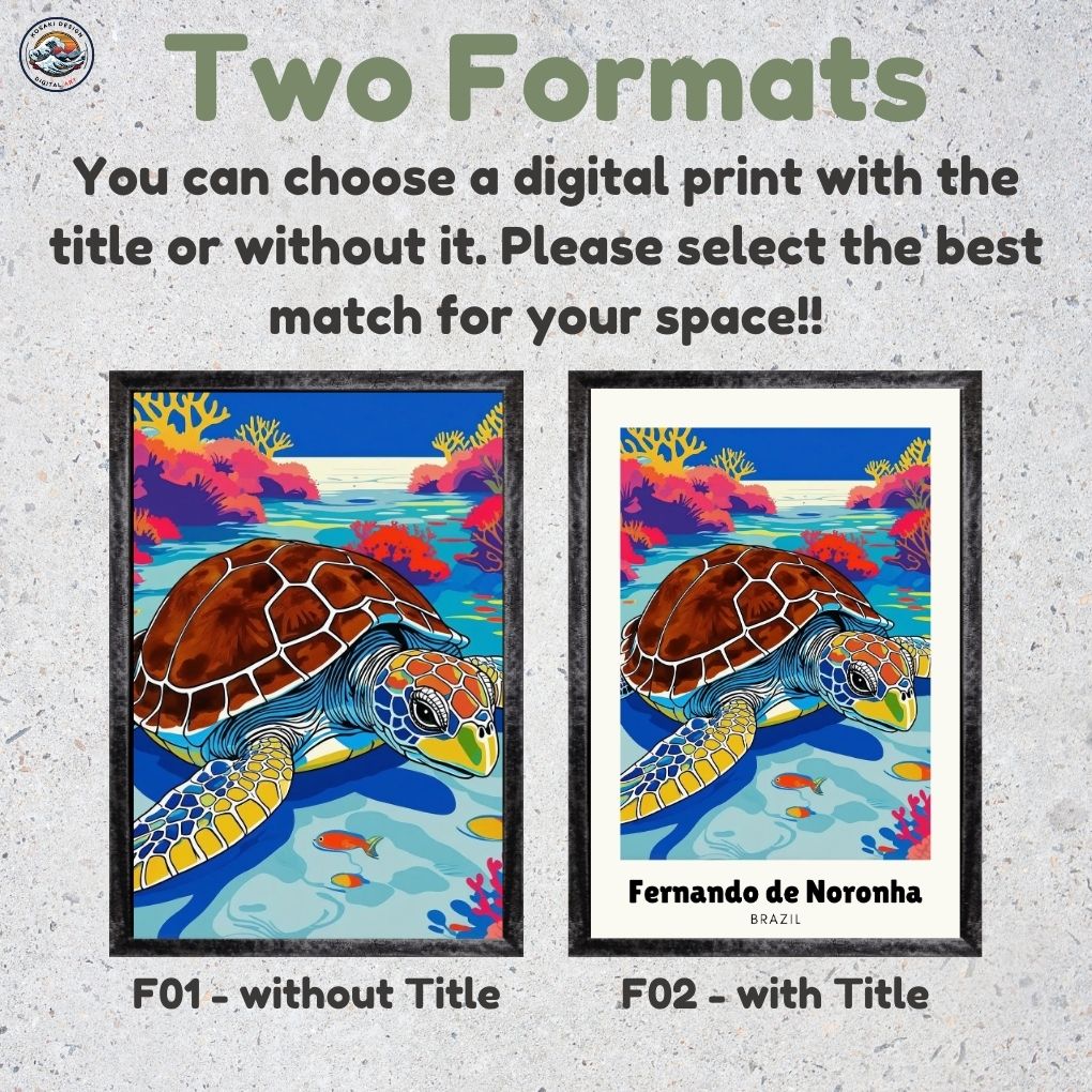 Fernando de Noronha Turtle Digital Art - Two Frame Types