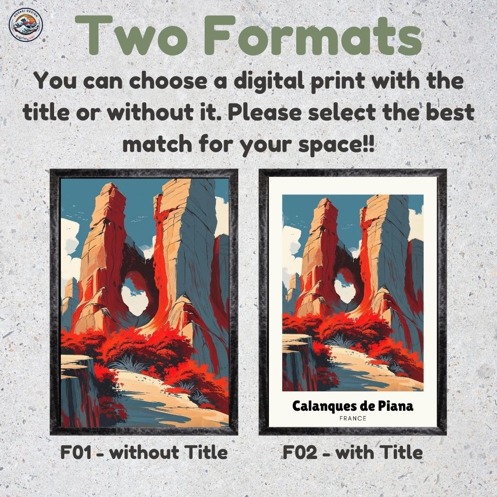 Calanques de Piana Digital Art - Two Frame Types