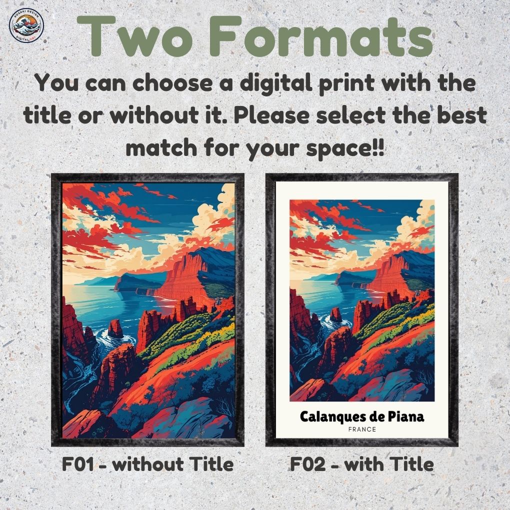 Calanques de Piana Digital Art - Two Frame Types