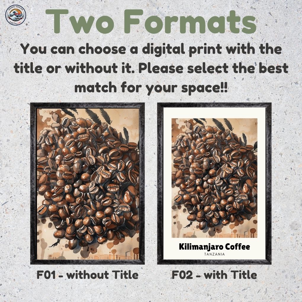 Kilimanjaro Coffee Digital Art - Two Frame Types