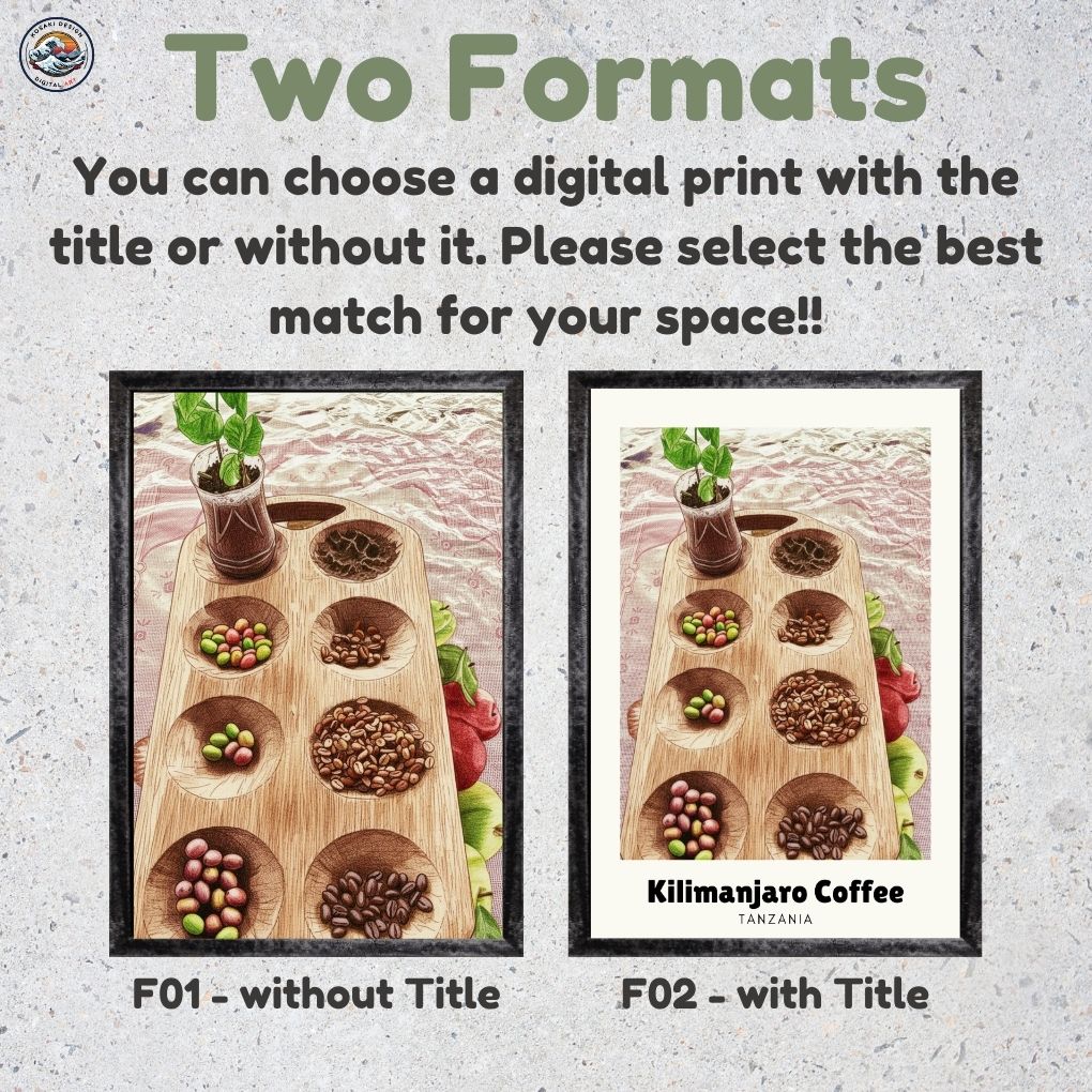Kilimanjaro Coffee Digital Art - Two Frame Types