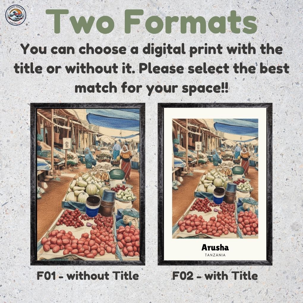 Arusha Market Digital Art - Two Frame Types