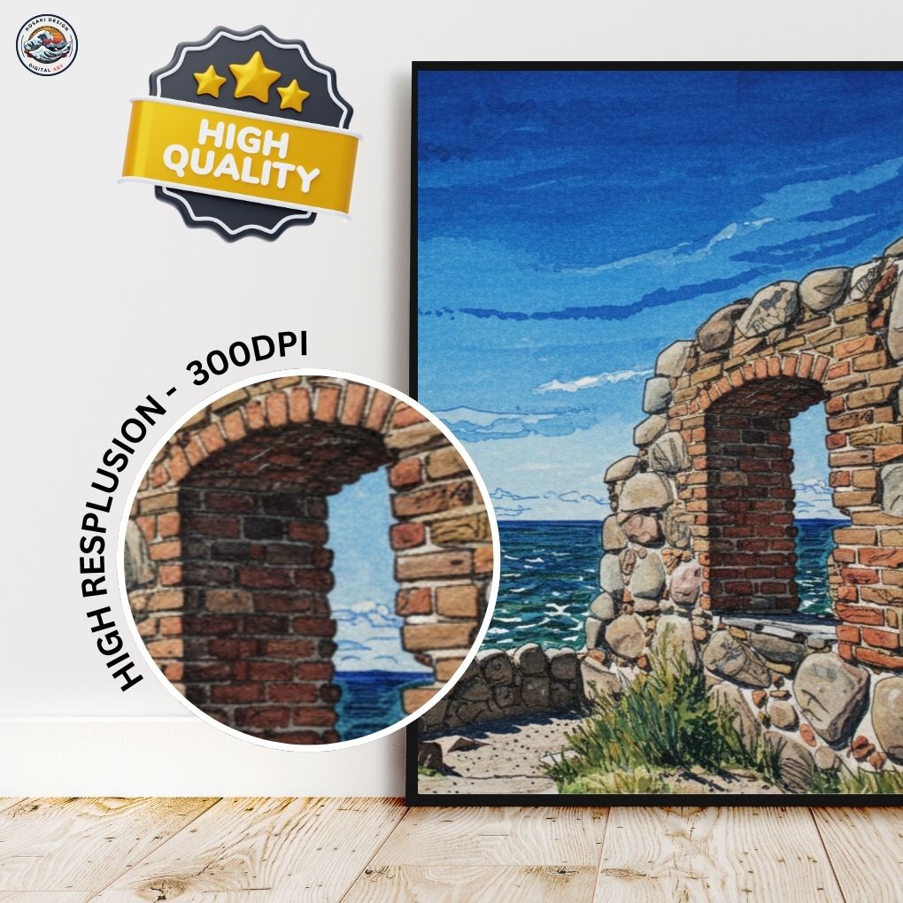 Bornholm Hammershus Castle Digital Art - Quality Gurantee