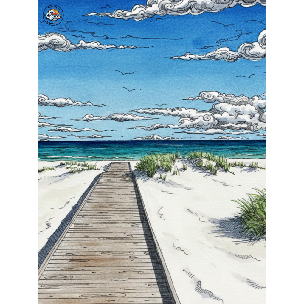 Bornholm Almindingen Forest AI Digital Art