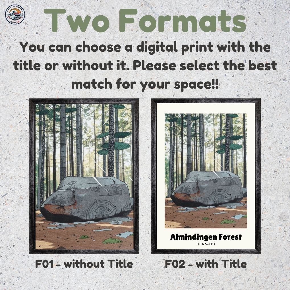 Bornholm Almindingen Forest Digital Art - Two Frame Types