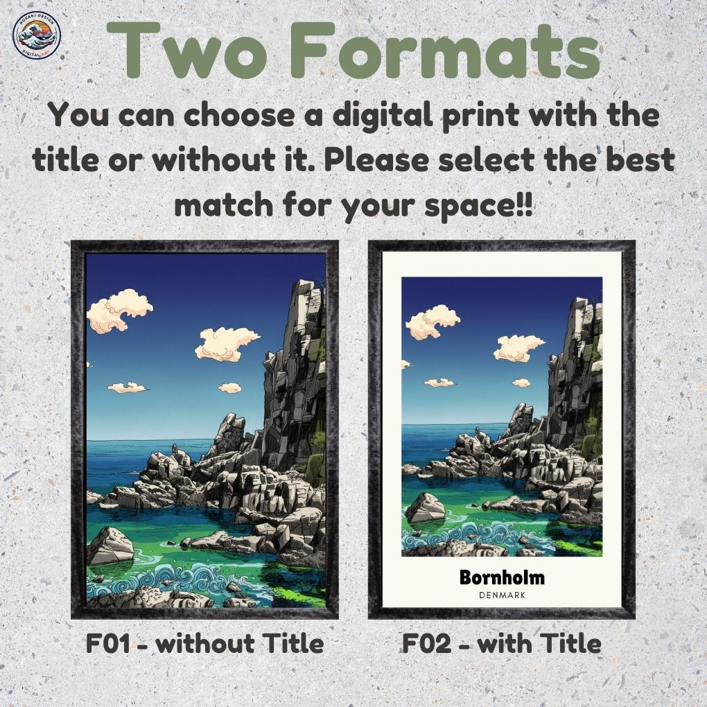 Bornholm Cliff Digital Art - Two Frame Types
