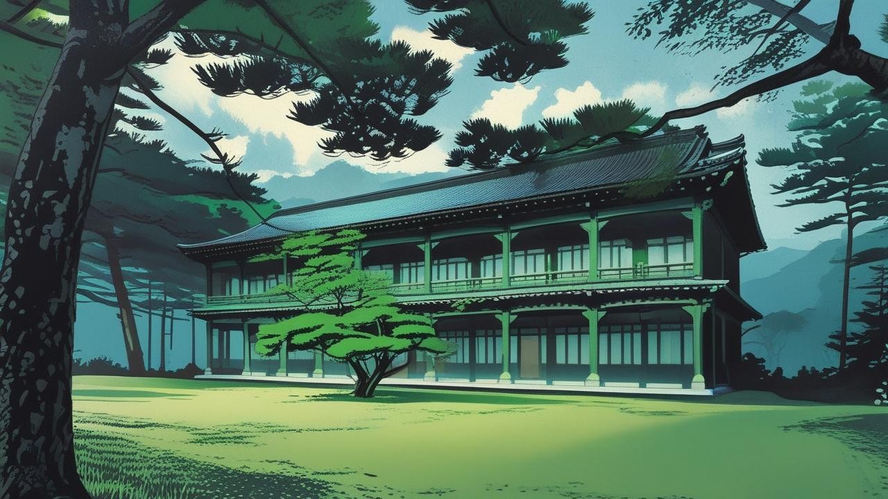 Pine Garden Digital Art