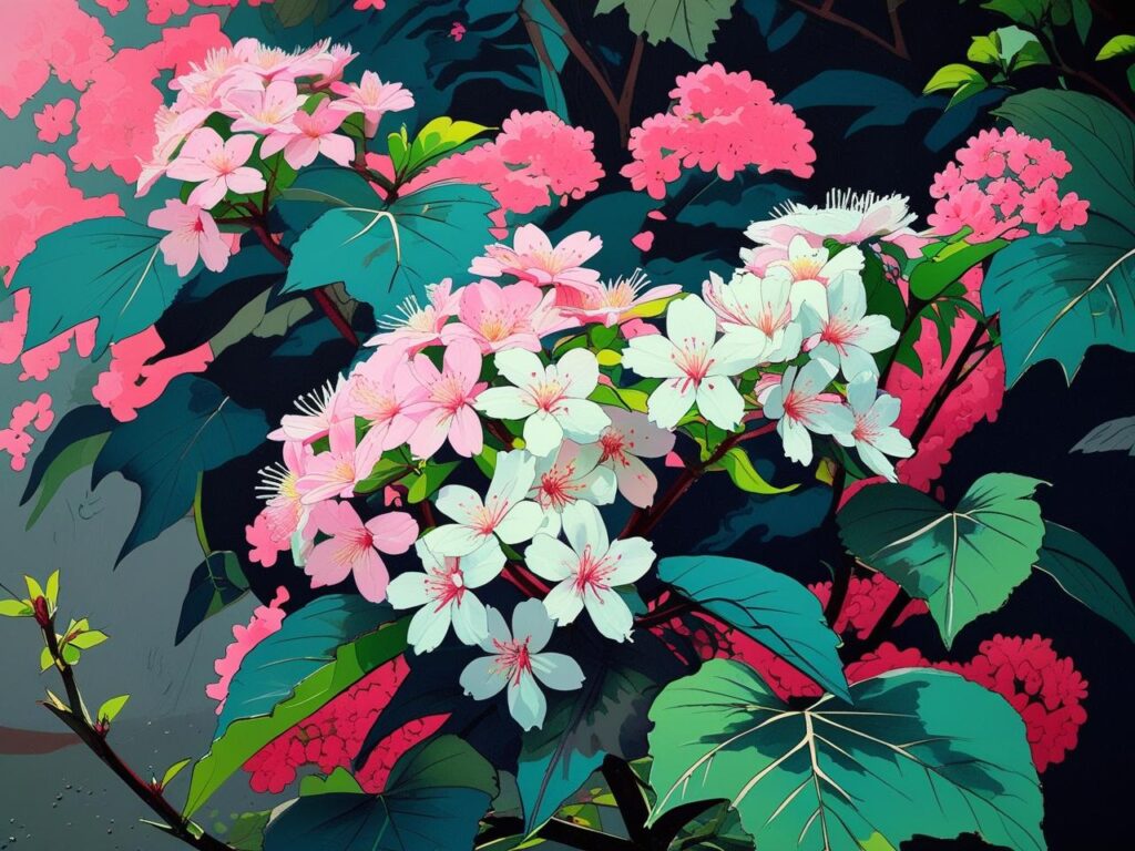 Tung Blossoms (油桐花) Digital Art