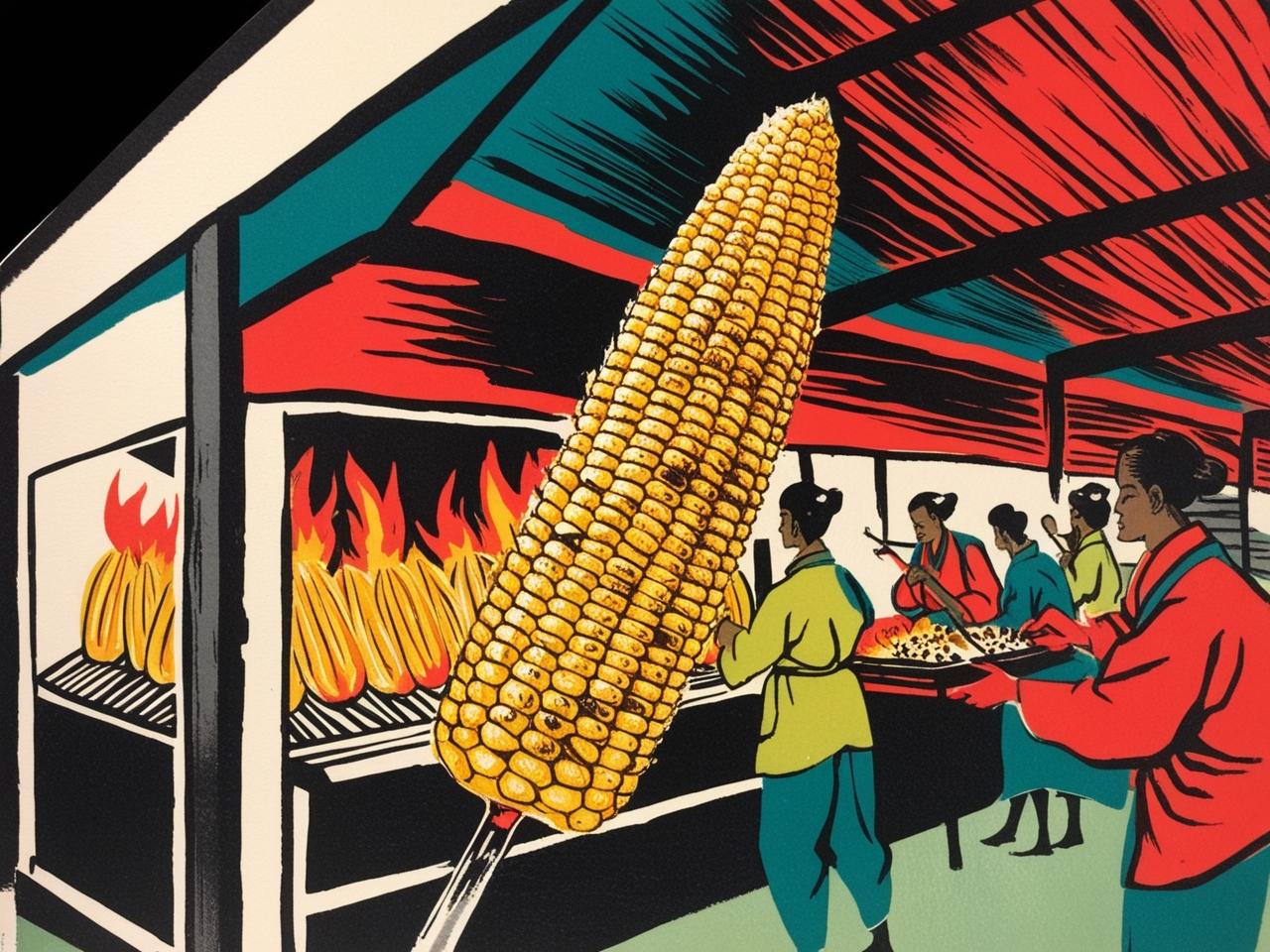 Grilled Corn Digital Art