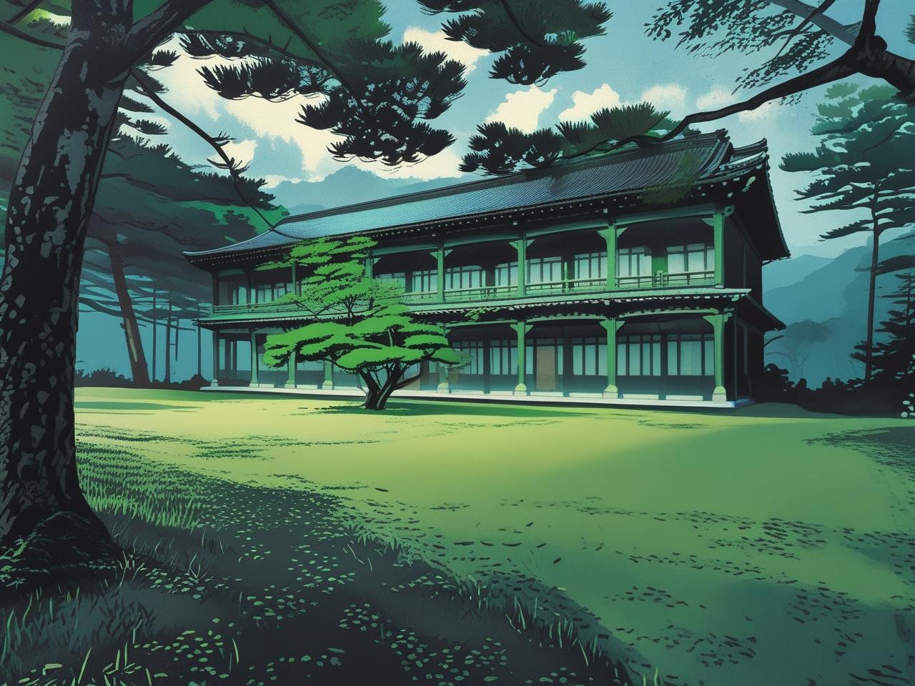 Pine Garden Digital Art