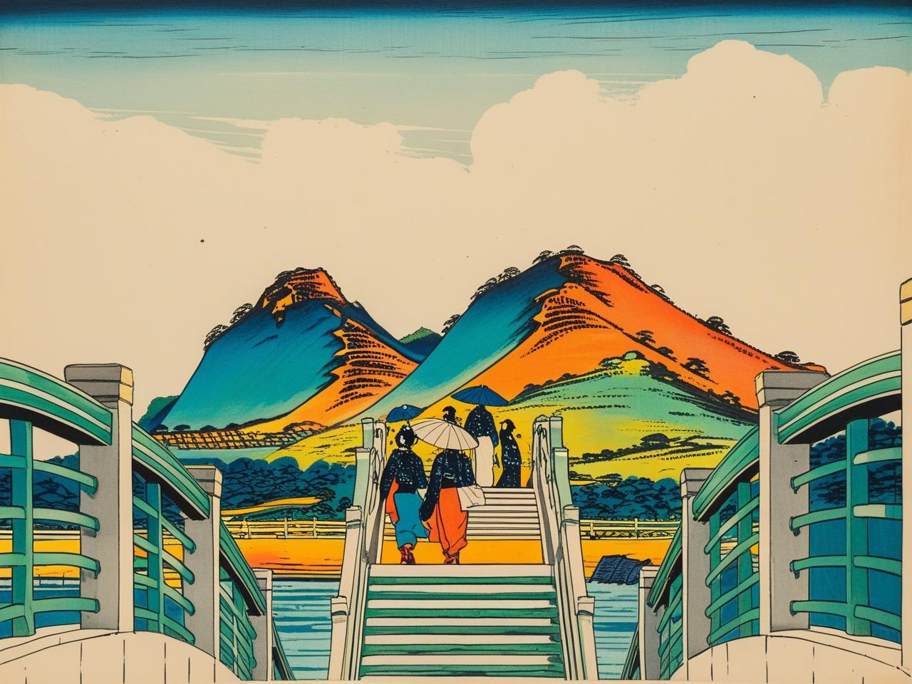Sanxiantai Bridge Digital Art